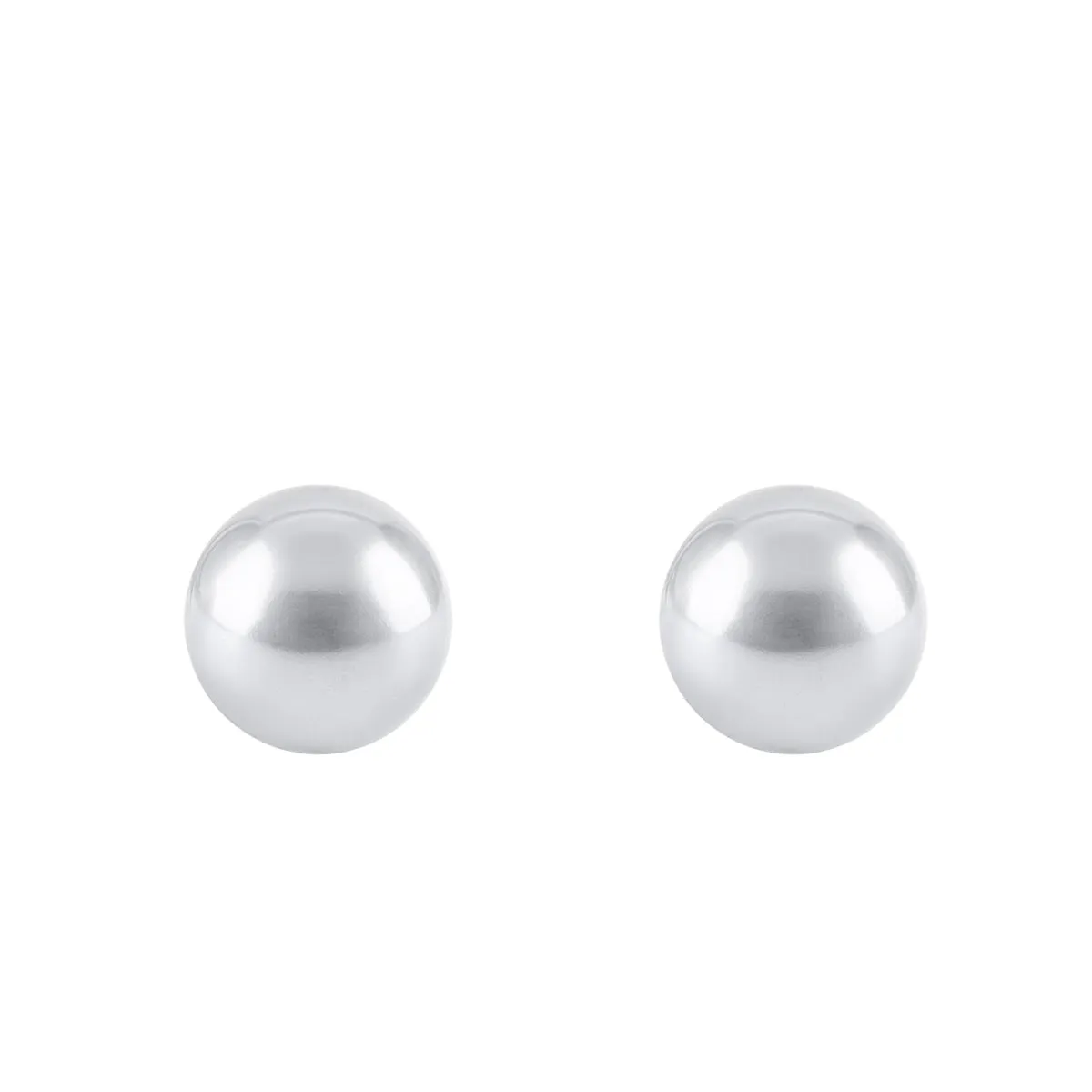 Soleil Collection 6mm Ball Stud Earrings | 9K White Gold