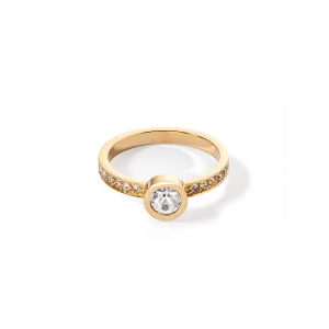 Sparkling Dots ring gold crystal