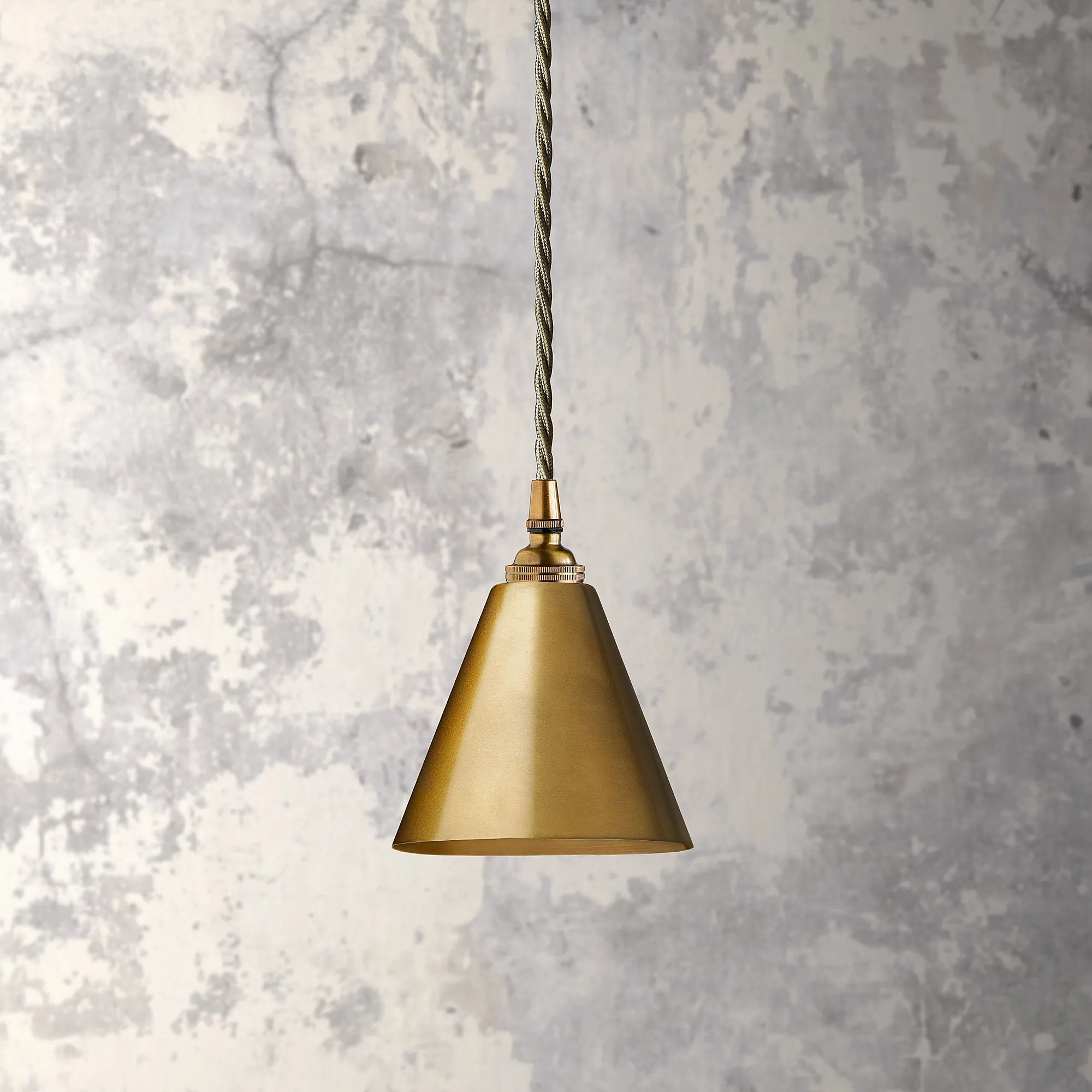 Stanlette pendant shade in antique brass