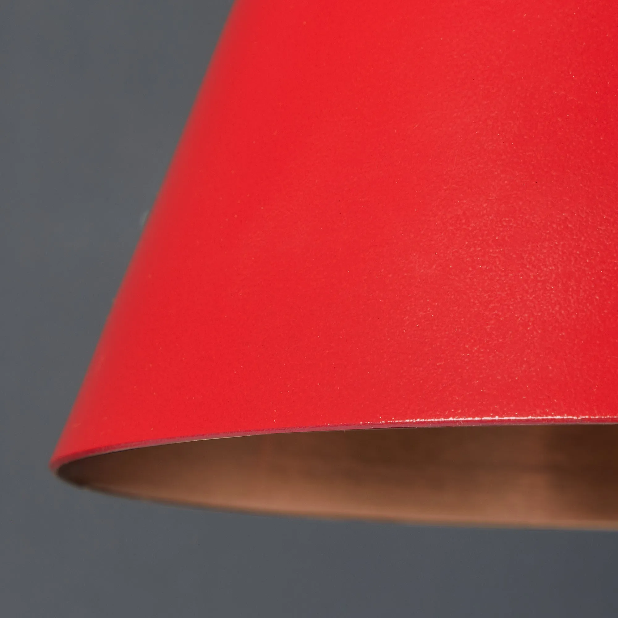 Stanlette pendant shade in red with copper interior