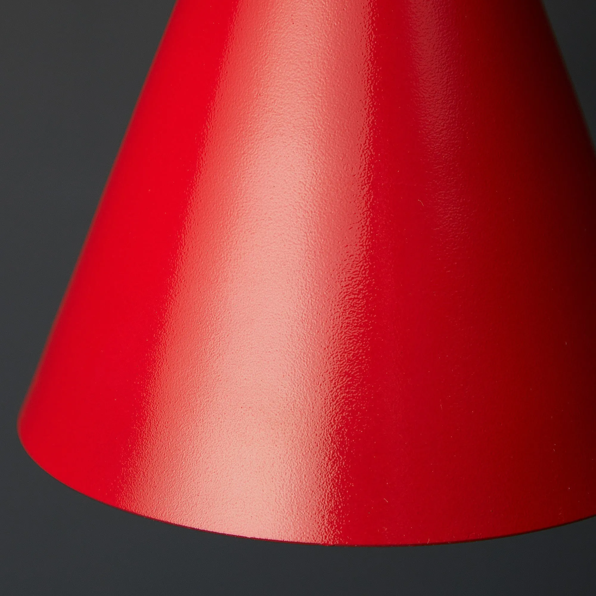 Stanlette pendant shade in red with copper interior