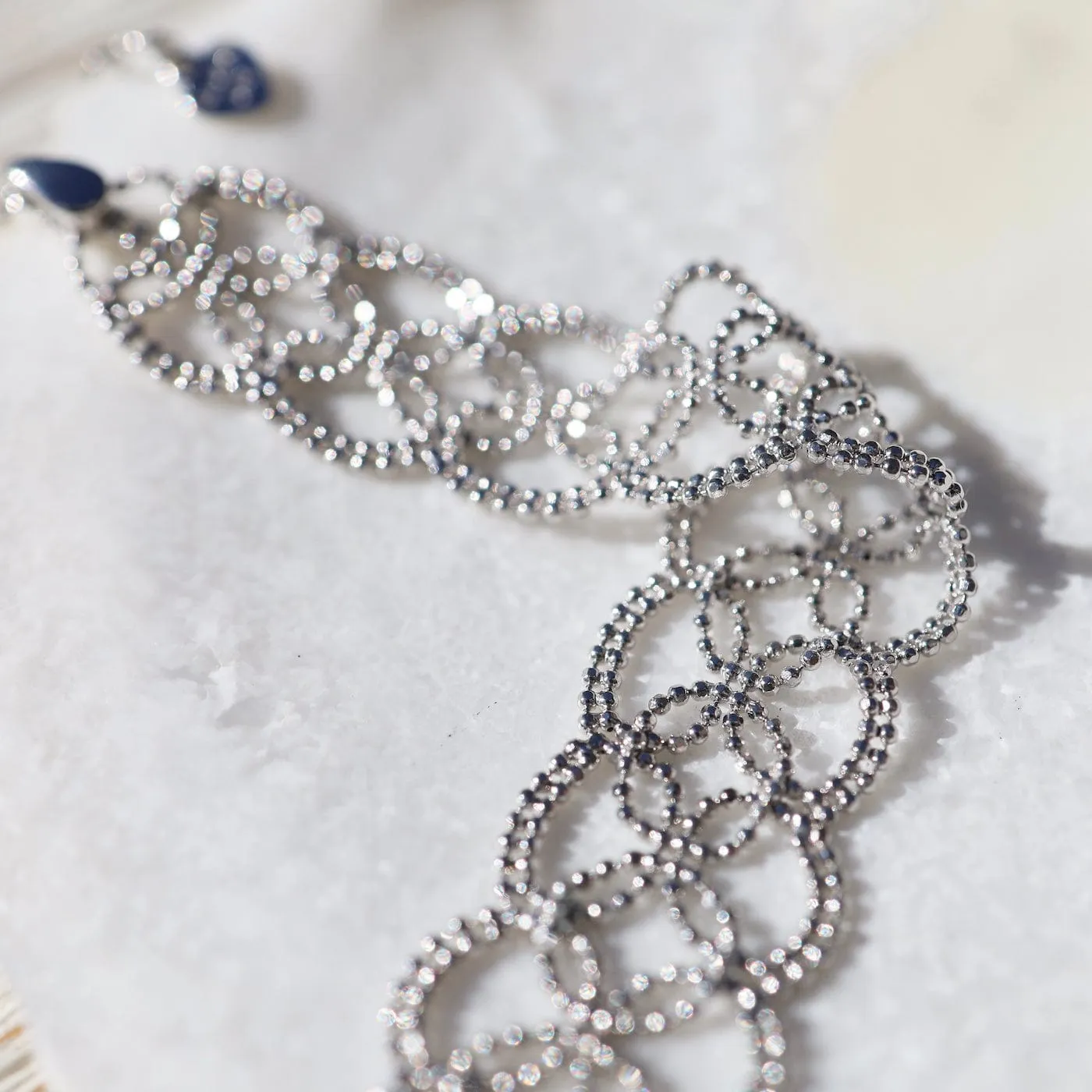 Sterling Silver Woven Lace Bracelet