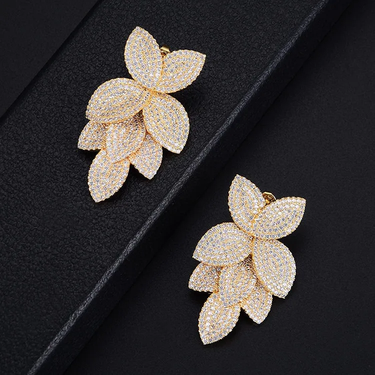 TEEK - Flower Leaf CZ Jewelry