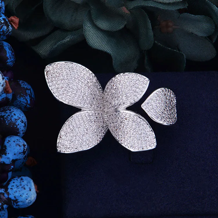 TEEK - Flower Leaf CZ Jewelry