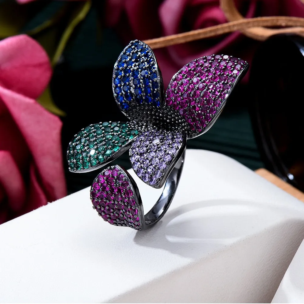 TEEK - Flower Leaf CZ Jewelry