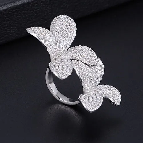 TEEK - Flower Leaf CZ Jewelry