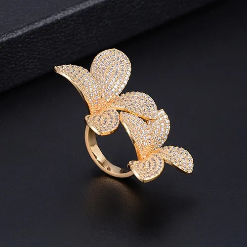 TEEK - Flower Leaf CZ Jewelry