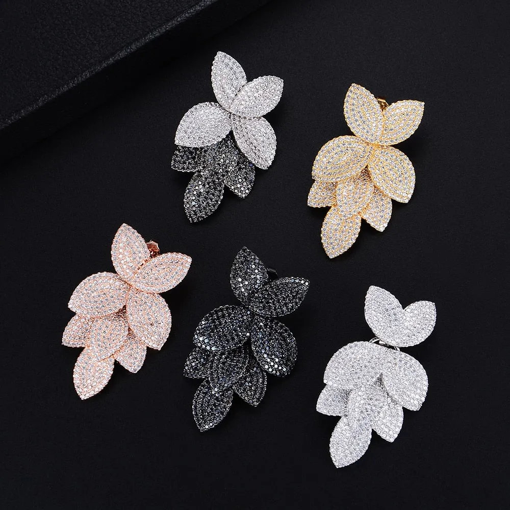 TEEK - Flower Leaf CZ Jewelry