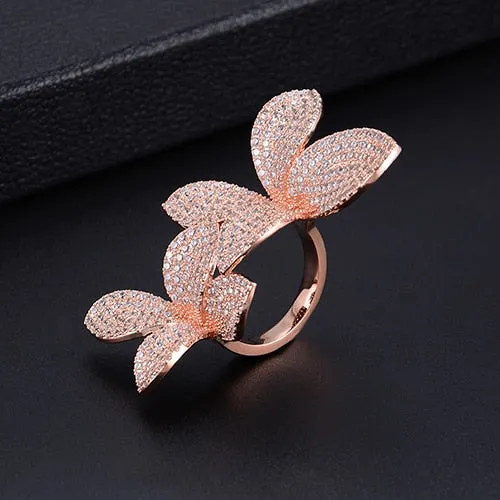 TEEK - Flower Leaf CZ Jewelry