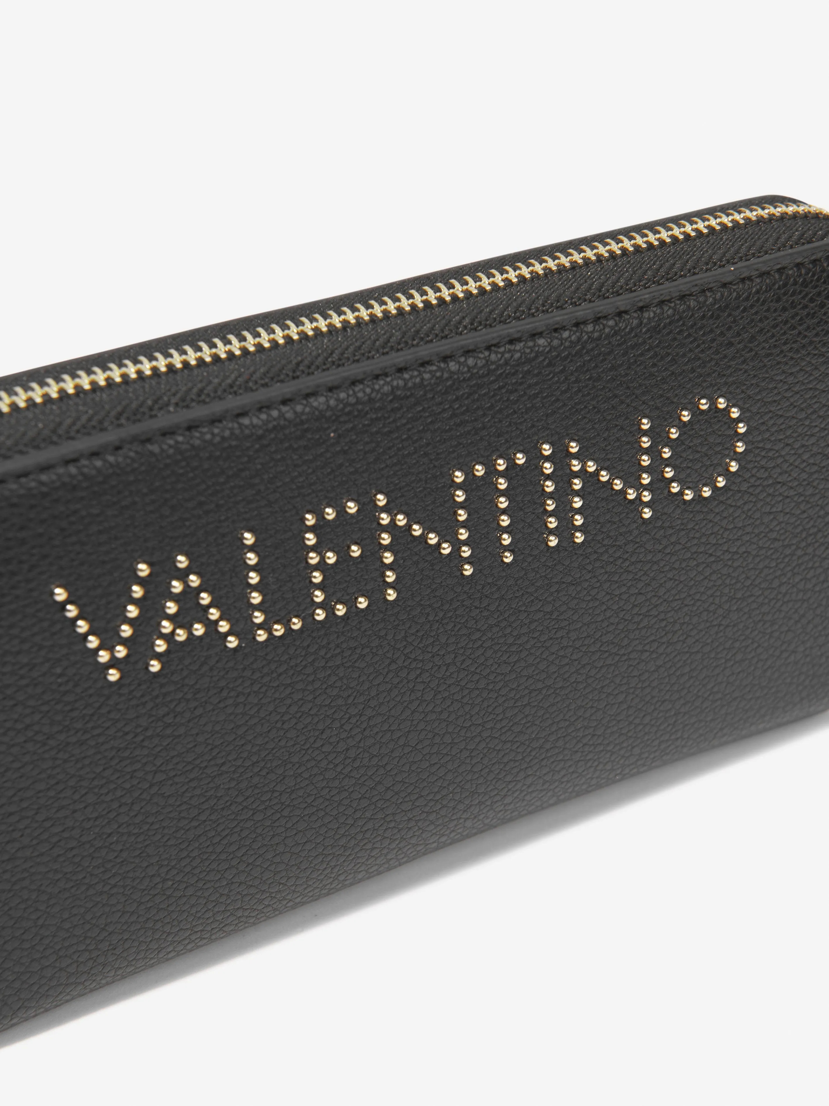 Valentino Girls Pie Re Zip Around Wallet in Black (W: 2.5cm)