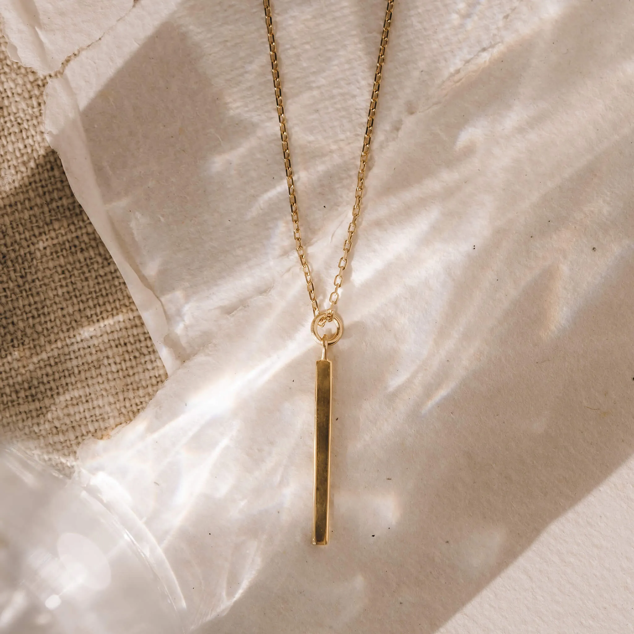 Vertical Bar Necklace - Linn