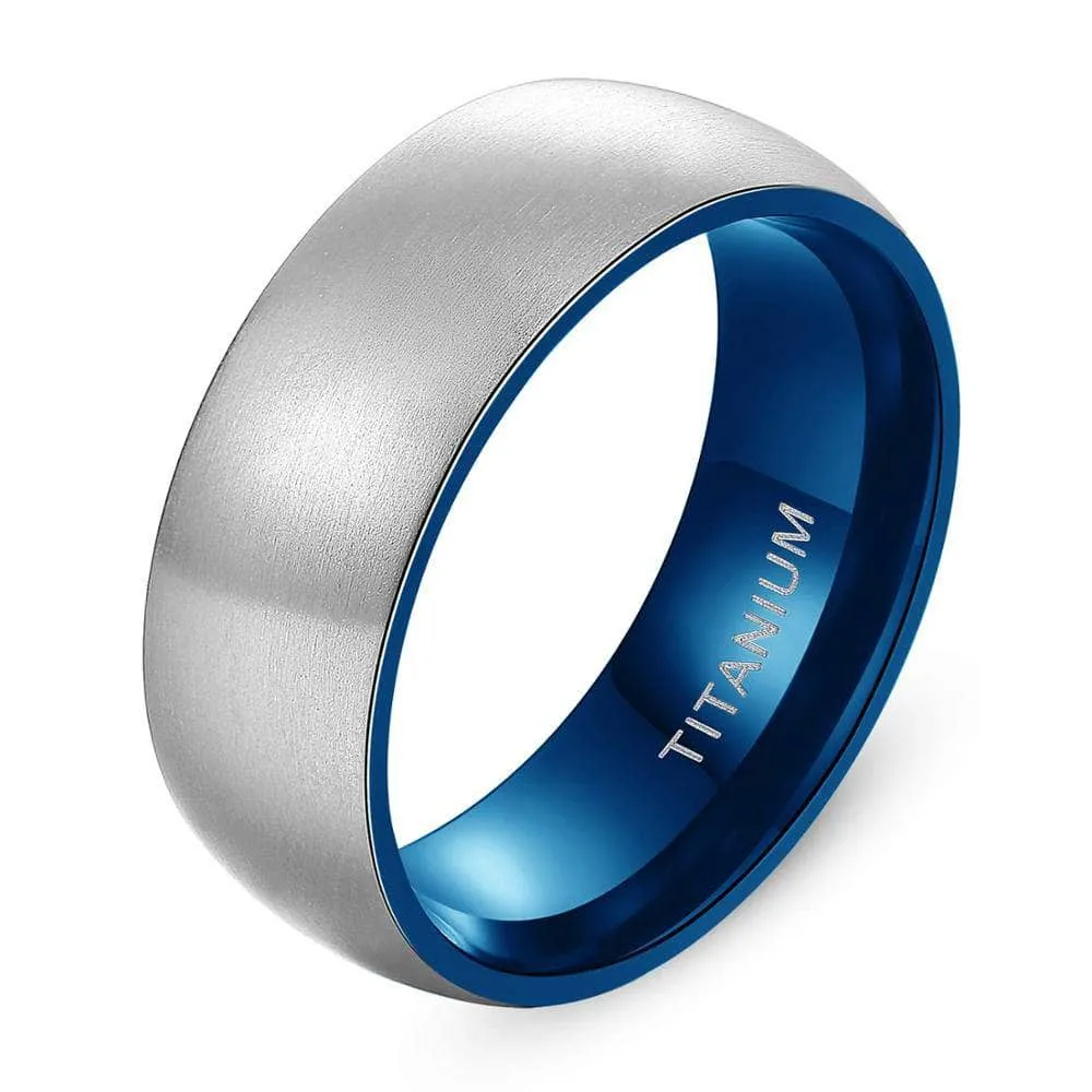 Vintage Matte Titanium Men's Wedding Band