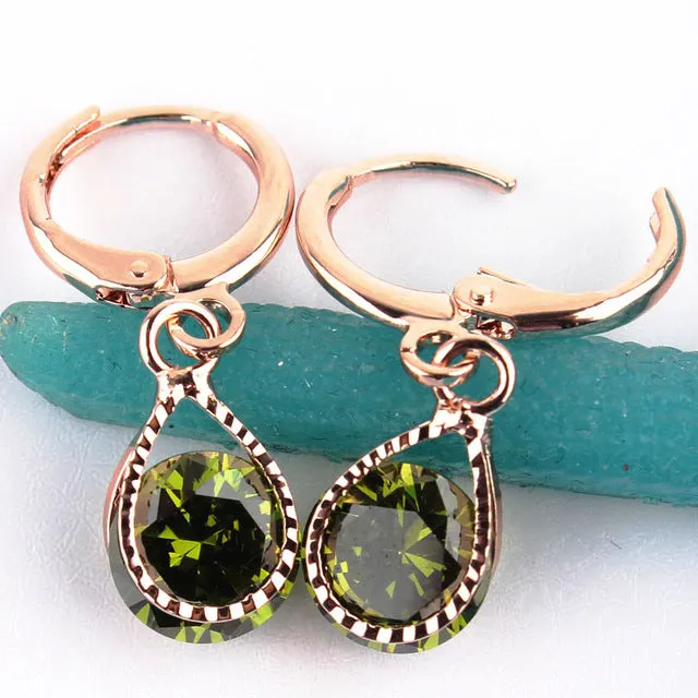 Vintage Trendy Women's Crystal Teardrop Earings Earrings For Wedding Party