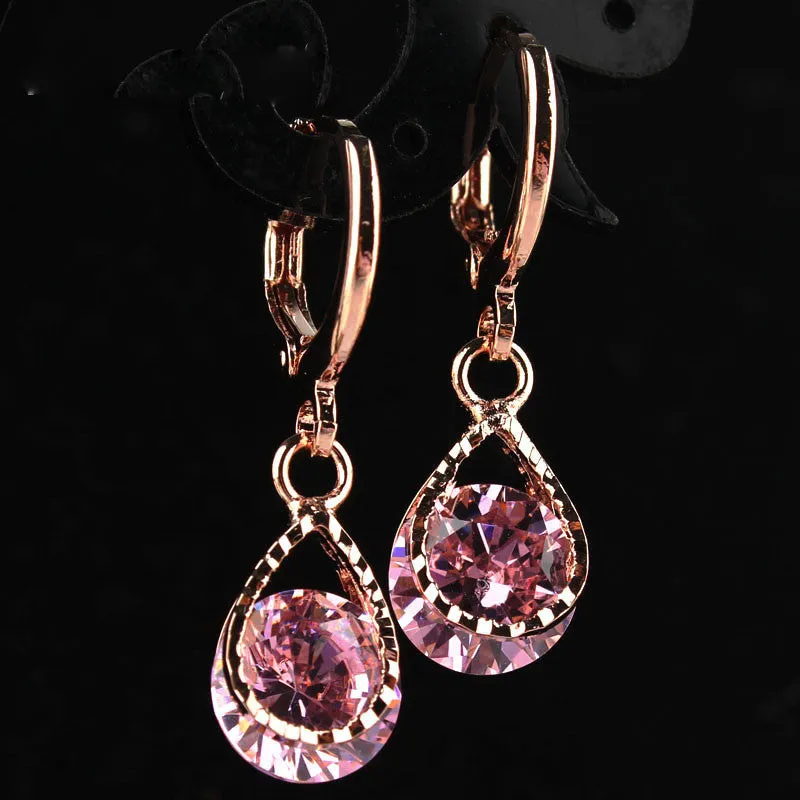 Vintage Trendy Women's Crystal Teardrop Earings Earrings For Wedding Party