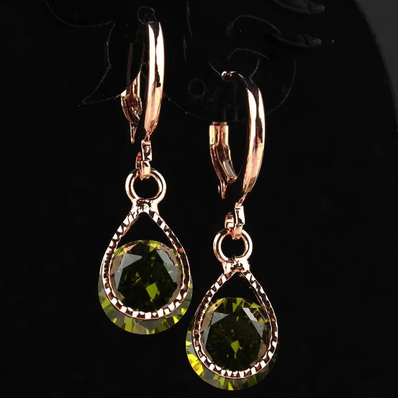 Vintage Trendy Women's Crystal Teardrop Earings Earrings For Wedding Party