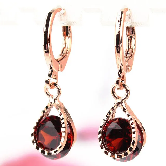 Vintage Trendy Women's Crystal Teardrop Earings Earrings For Wedding Party