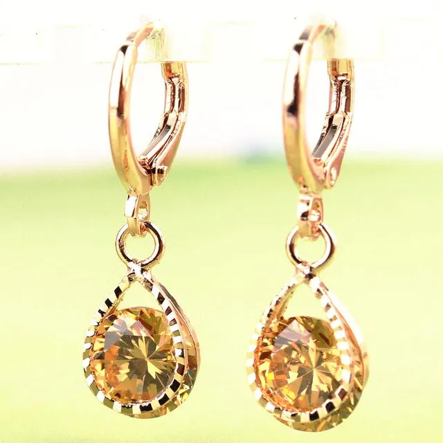 Vintage Trendy Women's Crystal Teardrop Earings Earrings For Wedding Party