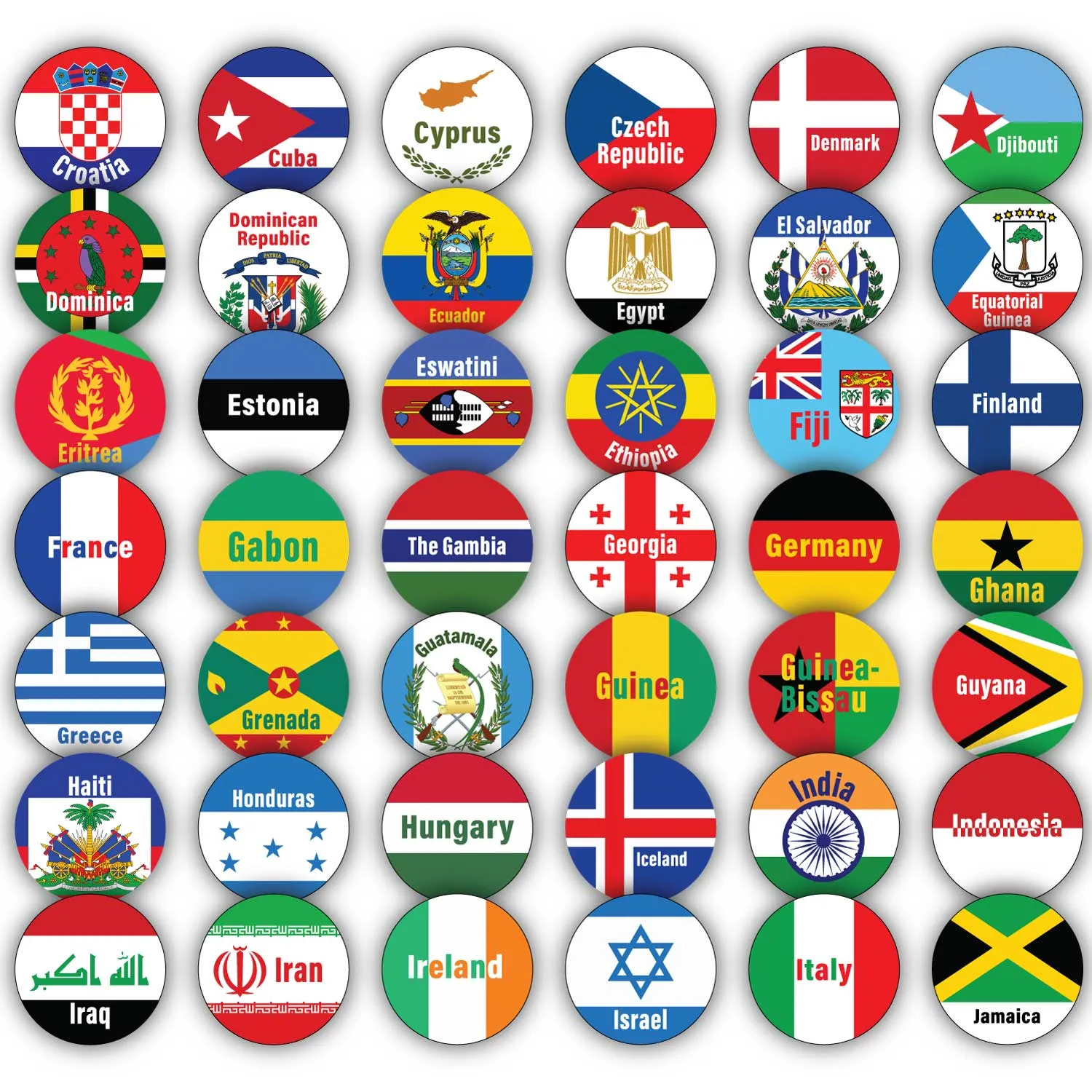 World Traveler Flags Charms – Country Flags Glass Charms for Jewelry Making, Full Color, 16mm or 20mm, Silver, Gold