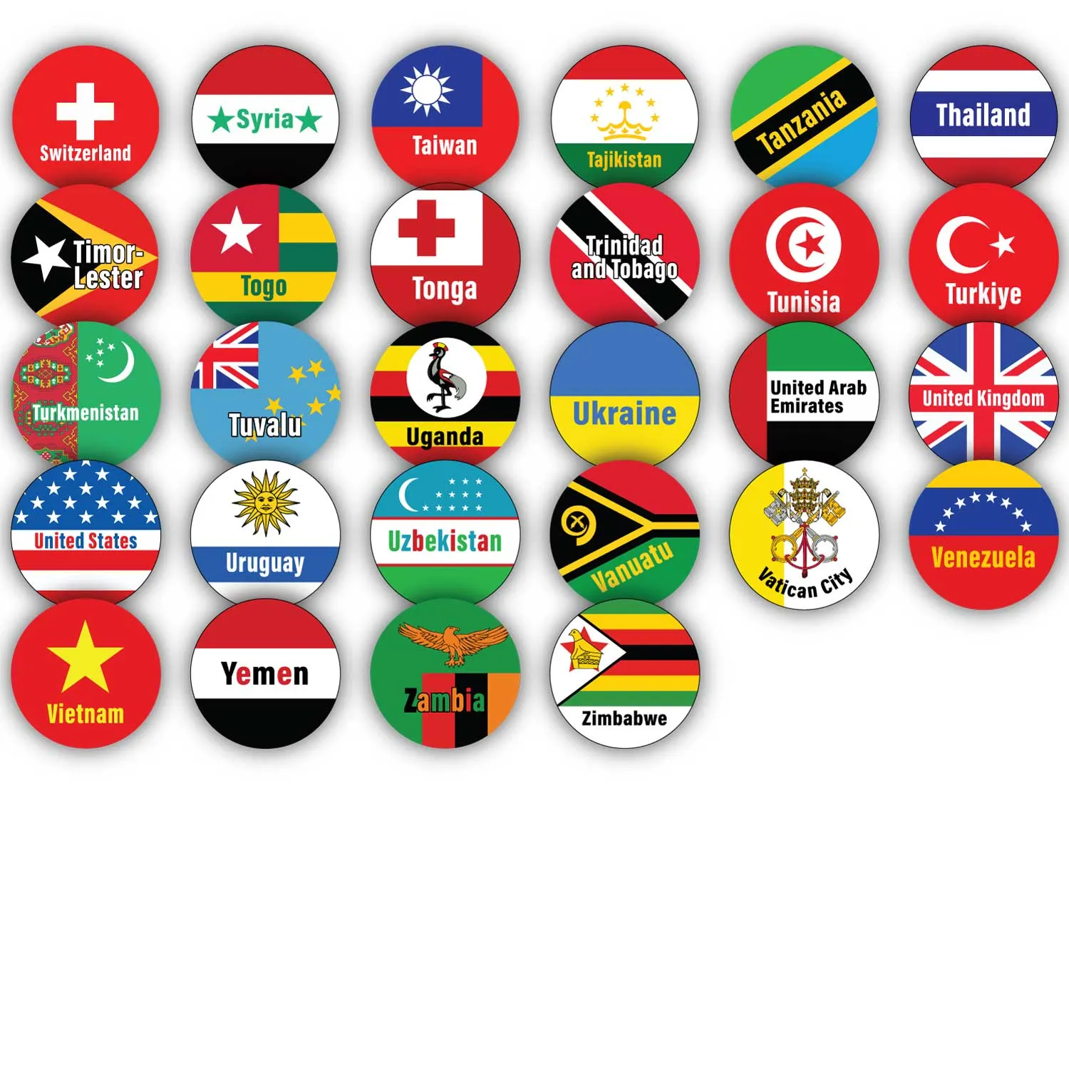 World Traveler Flags Charms – Country Flags Glass Charms for Jewelry Making, Full Color, 16mm or 20mm, Silver, Gold